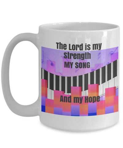 The Lord is My Strength and My Hope - Piano - Pink and Black