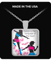 Dance is the Language of the Heart-Necklace-silver
