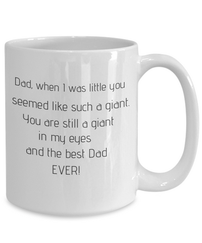 Dad when I was little you seemed like such a giant -