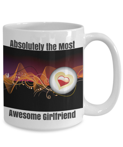 New-Absolutely The Most Awesome Girlfriend-Black-Orange