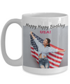 Girl with Flag - Happy Birthday USA