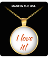 L Love it-Gold pendant necklace