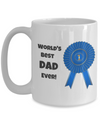 World's Best Dad Ever - Blue ribbon